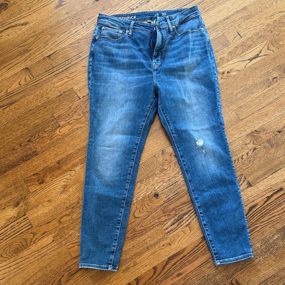 JCrew The Toothpick Distressed Skinny Jeans sz32